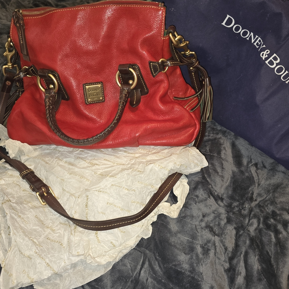 Dooney & Bourke Red Leather Florentine Large Sachel
